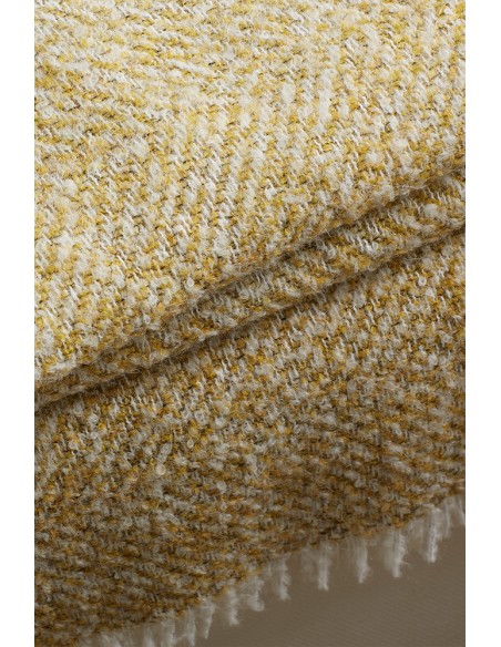 Plaid Alpaga & Laine chevron "Siena" 130 x 170 cm Toison d'or