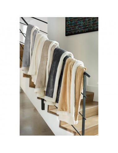 Plaid micro fourrure double face "Week end" Toison d'or