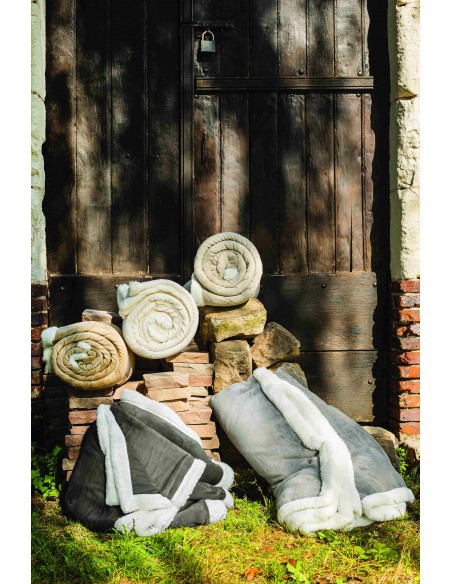 Plaid micro fourrure double face "Week end" Toison d'or