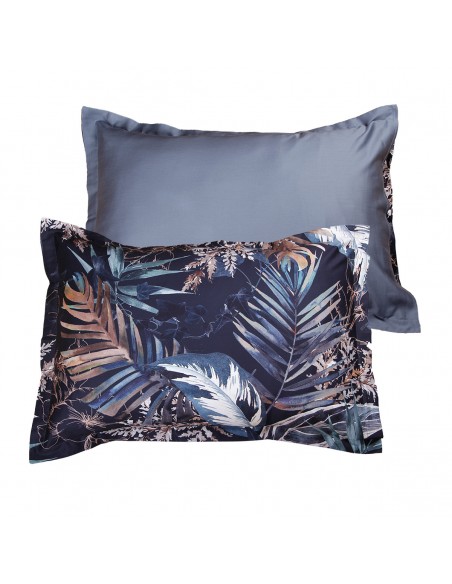 Lot de 2 taies d'oreiller réversible "60% Tencel & 40% Satin de coton Peigné" / 82 fils /cm²