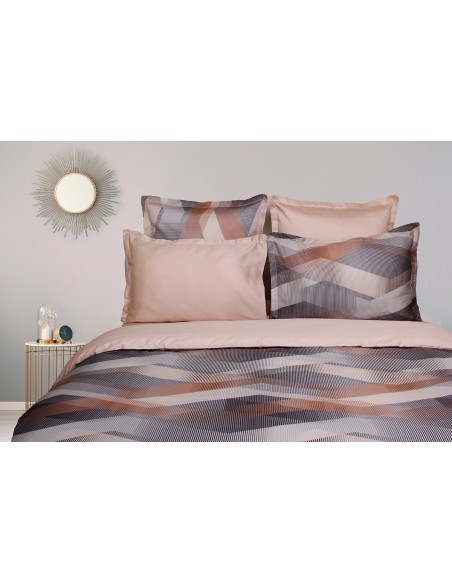 Housse de couette réversible "100% Satin de coton Peigné" / 82 fils /cm²