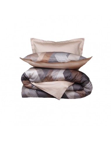 Housse de couette réversible "100% Satin de coton Peigné" / 82 fils /cm²