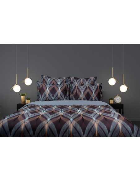 Housse de couette réversible "100% Satin de coton Peigné" / 82 fils /cm²