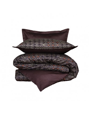 Housse de couette réversible "100% Satin de coton Peigné" / 82 fils /cm²