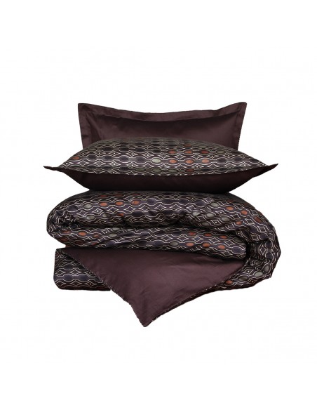 Housse de couette réversible "100% Satin de coton Peigné" / 82 fils /cm²