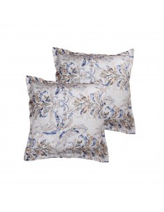 Lot de 2 taies d'oreiller réversible "100% Satin de coton Peigné" / 120 fils /cm²