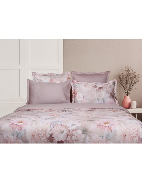 Housse de couette réversible "100% Satin de coton Peigné" / 82 fils /cm²