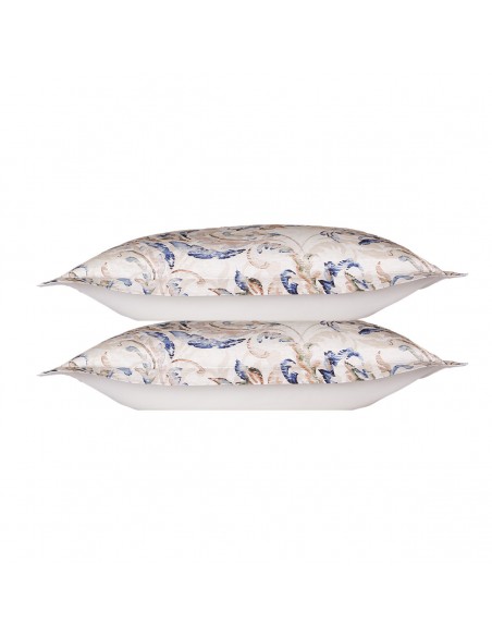 Lot de 2 taies d'oreiller réversible "100% Satin de coton Peigné" / 120 fils /cm²