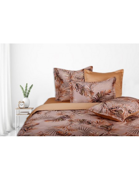 Housse de couette réversible "100% Satin de coton Peigné" / 82 fils /cm²