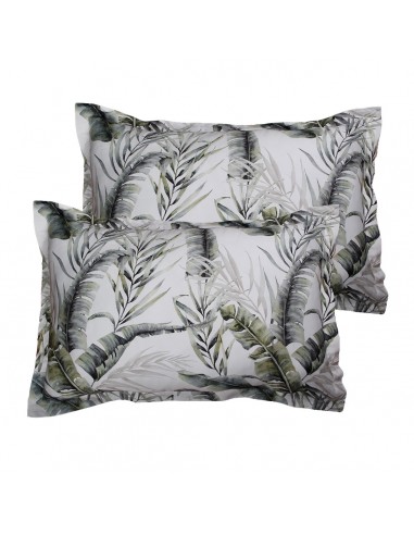 Lot de 2 taies d'oreiller réversible "100% Satin de coton Peigné" / 120 fils /cm²