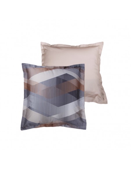 Lot de 2 taies d'oreiller réversible "100% Satin de coton Peigné" / 82 fils /cm²