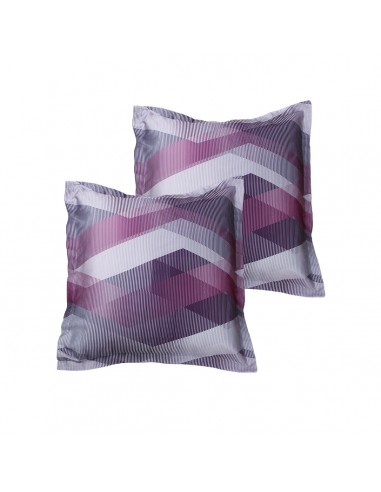 Lot de 2 taies d'oreiller réversible "100% Satin de coton Peigné" / 82 fils /cm²