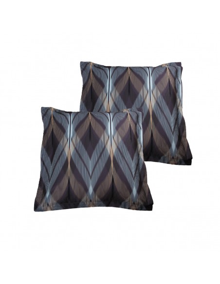 Lot de 2 taies d'oreiller réversible "100% Satin de coton Peigné" / 82 fils /cm²