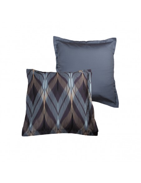 Lot de 2 taies d'oreiller réversible "100% Satin de coton Peigné" / 82 fils /cm²