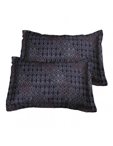 Lot de 2 taies d'oreiller réversible "100% Satin de coton Peigné" / 82 fils /cm²