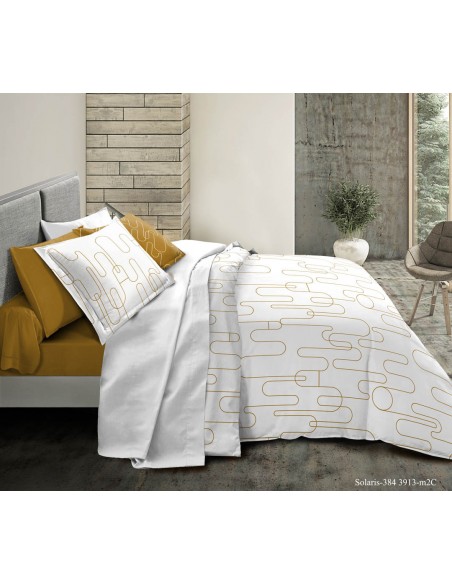 Pack complet Solaris housse de couette pour lit 160 x 200 cm 100% coton / 57 fils/cm²