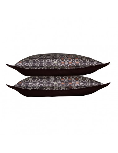 Lot de 2 taies d'oreiller réversible "100% Satin de coton Peigné" / 82 fils /cm²