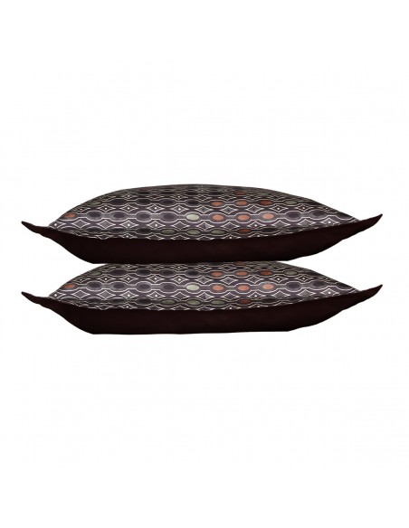 Lot de 2 taies d'oreiller réversible "100% Satin de coton Peigné" / 82 fils /cm²