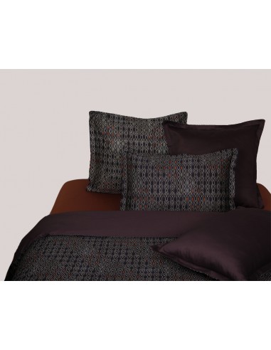 Lot de 2 taies d'oreiller réversible "100% Satin de coton Peigné" / 82 fils /cm²