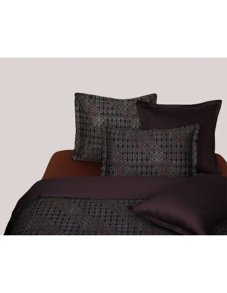 Lot de 2 taies d'oreiller réversible "100% Satin de coton Peigné" / 82 fils /cm²