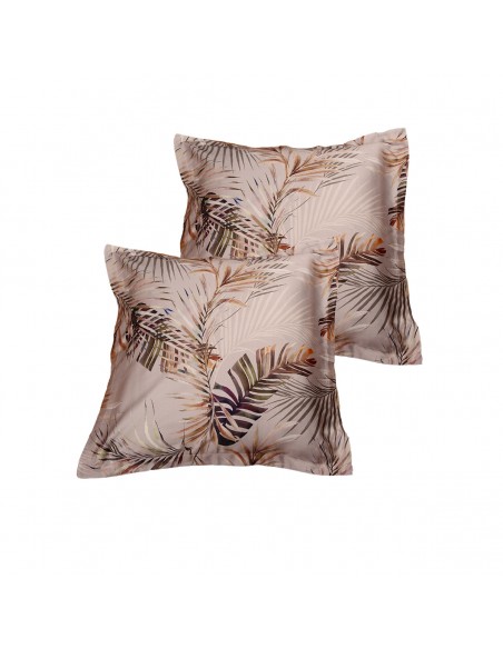 Lot de 2 taies d'oreiller réversible "100% Satin de coton Peigné" / 82 fils /cm²