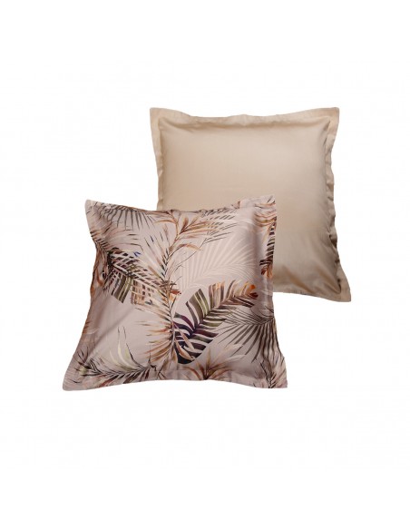 Lot de 2 taies d'oreiller réversible "100% Satin de coton Peigné" / 82 fils /cm²