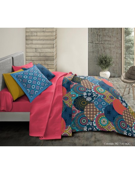 Pack complet Colorado housse de couette pour lit 90 x 190 cm 100% coton / 57 fils/cm²