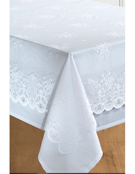 Nappe + Surnappe en dentelle "Style Vintage" toutes dimensions