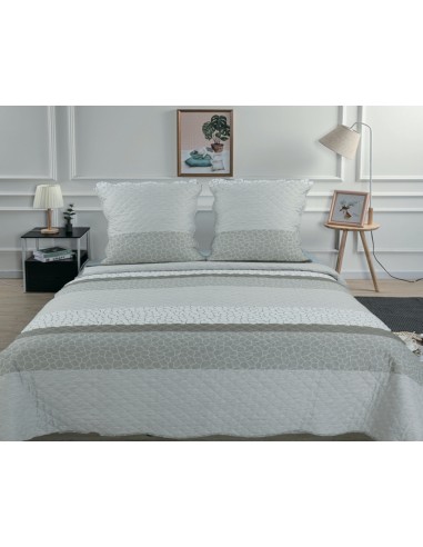 Couvre lit boutis 3 pièces imprimé "Style Vintage" pour lit 2 places 140 x 190 cm