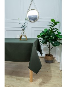 Nappe antitache unie Kaki rectangulaire 145 x 240 cm