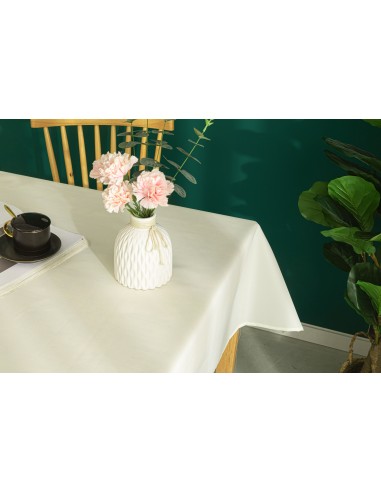 Nappe enduite avec traitement antitache Ecru rectangulaire 145 x 240 cm
