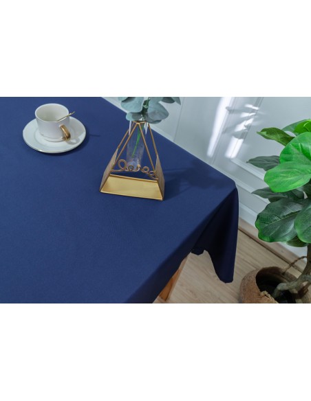 Nappe enduite avec traitement antitache Marine rectangulaire 145 x 240 cm