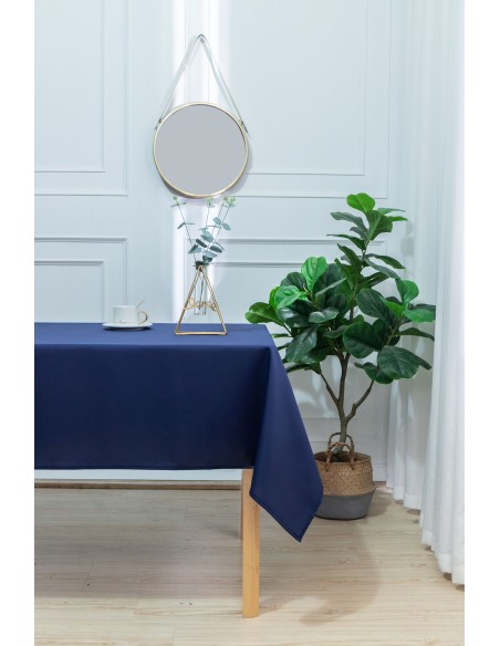 Nappe enduite avec traitement antitache Marine rectangulaire 145 x 240 cm