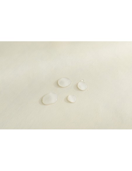 Nappe enduite avec traitement antitache Ecru carrée 180 x 180 cm