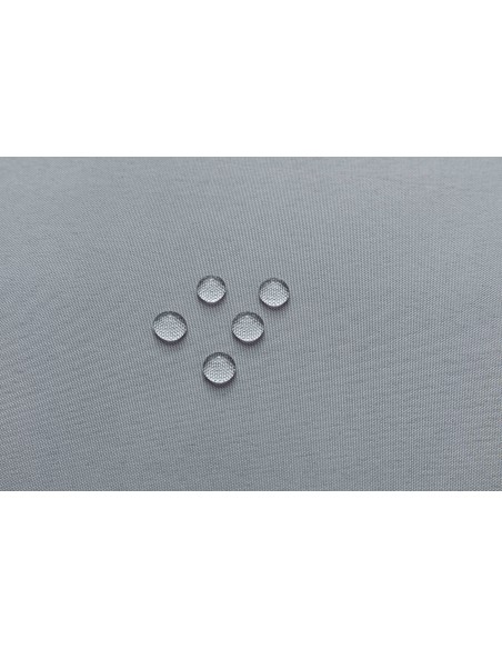 Nappe enduite avec traitement antitache Argent carrée 180 x 180 cm