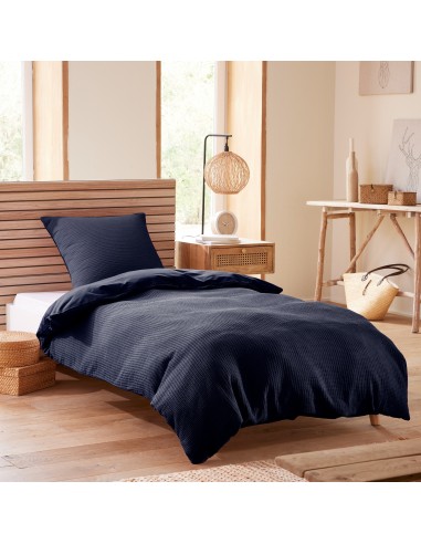 Parure de couette "Nid d'abeille" 140 x 200 pour lit 1 place