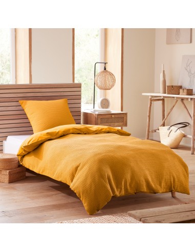 Parure de couette "Nid d'abeille" 140 x 200 pour lit 1 place