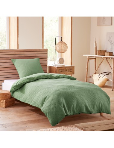 Parure de couette "Nid d'abeille" 140 x 200 pour lit 1 place