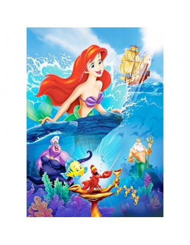 Parure de couette 140 x 200 réversible "La Petite Sirene" Microfibre / 100% Polyester