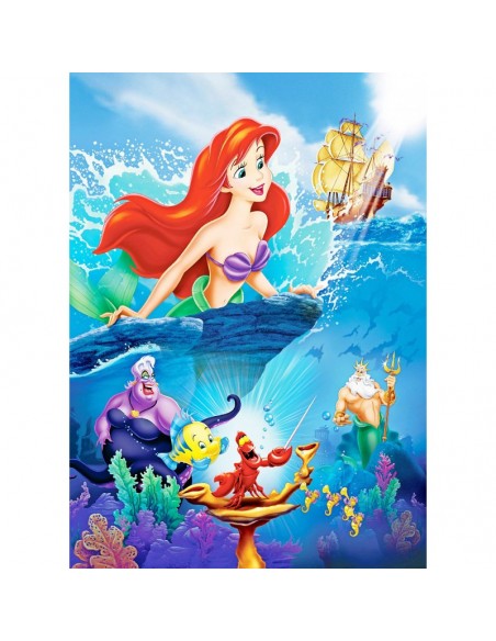 Parure de couette 140 x 200 réversible "La Petite Sirene" Microfibre / 100% Polyester