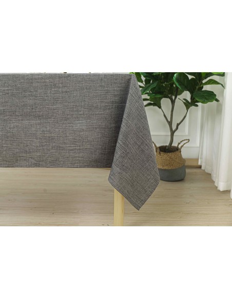 Nappe antitache unie carrée Anthracite 180 x 180 cm
