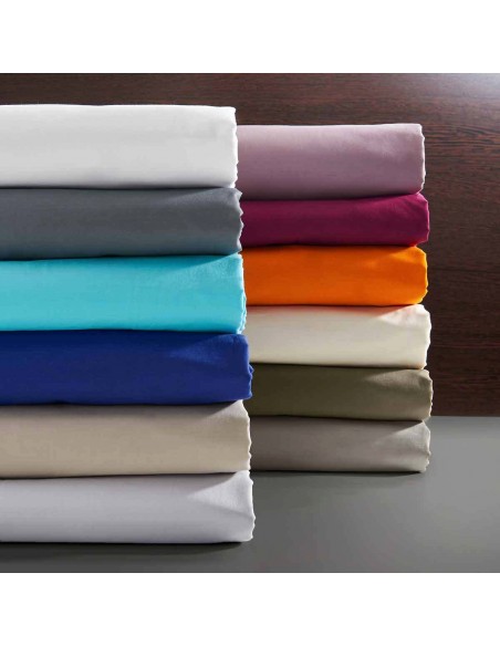 Drap plat Pétale 180 x 290 cm pour lit 1 place 100% coton/57 fils/cm²
