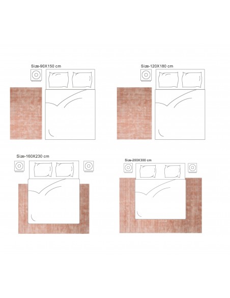 Tapis en viscose tissé à la main 90 x 150 cm