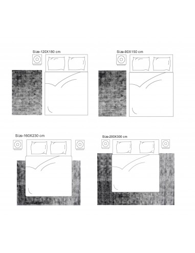 Tapis en viscose tissé à la main 90 x 150 cm