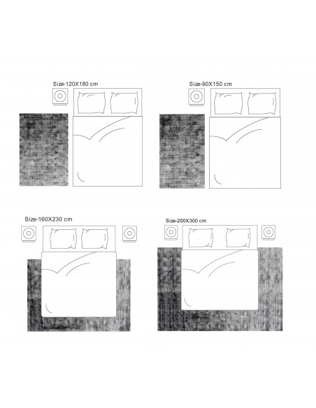 Tapis en viscose tissé à la main 90 x 150 cm