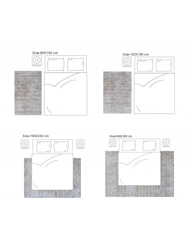 Tapis en viscose tissé à la main 90 x 150 cm