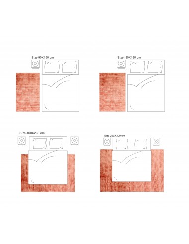 Tapis en viscose tissé à la main 90 x 150 cm