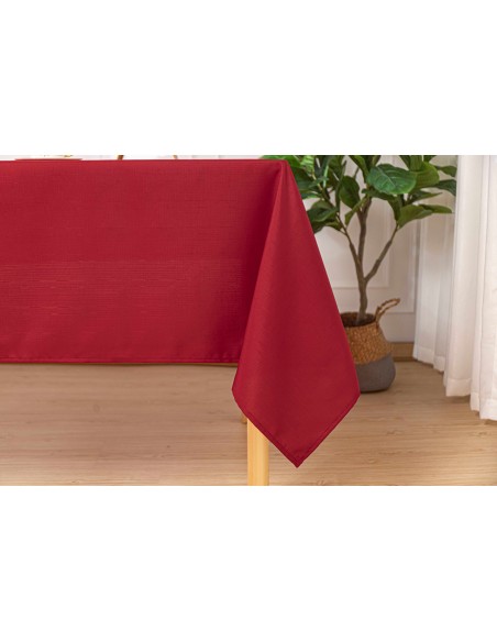 Nappe antitache unie carrée Rouge 180 x 180 cm