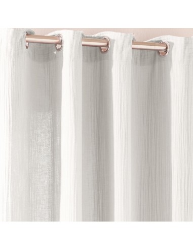 Lot de 2 rideaux tamisant à œillet 140 x 260 cm "Gaze de Coton"