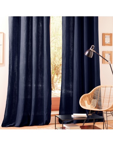 Lot de 2 rideaux tamisant à œillet 140 x 260 cm "Gaze de Coton"